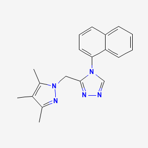 4-(1-naphthyl)-3-[(3,4,5-trimethyl-1H-pyrazol-1-yl)methyl]-4H-1,2,4-triazole