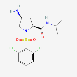 (4S)-4-amino-1-[(2,6-dichlorophenyl)sulfonyl]-N-isopropyl-L-prolinamide