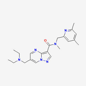 6-[(diethylamino)methyl]-N-[(4,6-dimethylpyridin-2-yl)methyl]-N-methylpyrazolo[1,5-a]pyrimidine-3-carboxamide