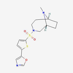 5-[5-[[(1R,6S)-9-methyl-3,9-diazabicyclo[4.2.1]nonan-3-yl]sulfonyl]thiophen-2-yl]-1,3-oxazole