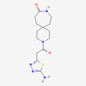 3-[(5-amino-1,3,4-thiadiazol-2-yl)acetyl]-3,9-diazaspiro[5.6]dodecan-10-one