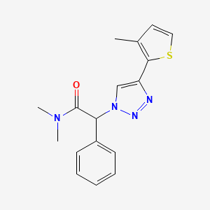 N,N-dimethyl-2-[4-(3-methyl-2-thienyl)-1H-1,2,3-triazol-1-yl]-2-phenylacetamide