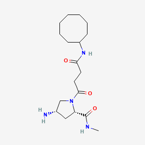 (4S)-4-amino-1-[4-(cyclooctylamino)-4-oxobutanoyl]-N-methyl-L-prolinamide