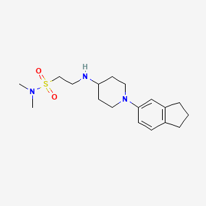 2-{[1-(2,3-dihydro-1H-inden-5-yl)piperidin-4-yl]amino}-N,N-dimethylethanesulfonamide