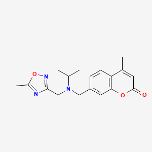 7-({isopropyl[(5-methyl-1,2,4-oxadiazol-3-yl)methyl]amino}methyl)-4-methyl-2H-chromen-2-one