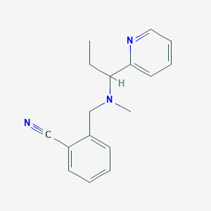 2-{[methyl(1-pyridin-2-ylpropyl)amino]methyl}benzonitrile