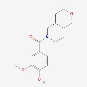 N-ethyl-4-hydroxy-3-methoxy-N-(tetrahydro-2H-pyran-4-ylmethyl)benzamide