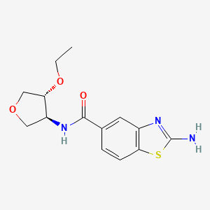 2-amino-N-[(3S*,4R*)-4-ethoxytetrahydrofuran-3-yl]-1,3-benzothiazole-5-carboxamide