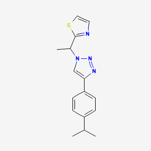 4-(4-isopropylphenyl)-1-[1-(1,3-thiazol-2-yl)ethyl]-1H-1,2,3-triazole