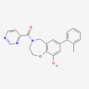 7-(2-methylphenyl)-4-(pyrimidin-4-ylcarbonyl)-2,3,4,5-tetrahydro-1,4-benzoxazepin-9-ol