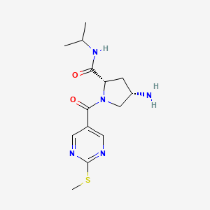 (4S)-4-amino-N-isopropyl-1-{[2-(methylthio)pyrimidin-5-yl]carbonyl}-L-prolinamide