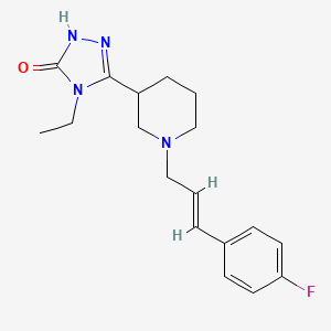 4-ethyl-5-{1-[(2E)-3-(4-fluorophenyl)prop-2-en-1-yl]piperidin-3-yl}-2,4-dihydro-3H-1,2,4-triazol-3-one