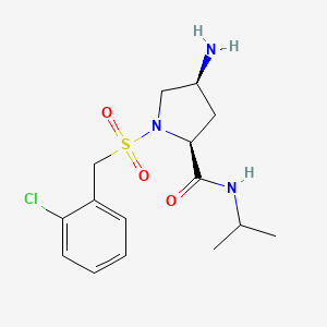 (4S)-4-amino-1-[(2-chlorobenzyl)sulfonyl]-N-isopropyl-L-prolinamide