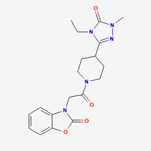 3-{2-[4-(4-ethyl-1-methyl-5-oxo-4,5-dihydro-1H-1,2,4-triazol-3-yl)piperidin-1-yl]-2-oxoethyl}-1,3-benzoxazol-2(3H)-one