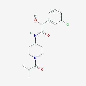 2-(3-chlorophenyl)-2-hydroxy-N-(1-isobutyrylpiperidin-4-yl)acetamide