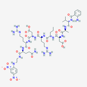 N-(2-aminobenzoyl)-L-valyl-L-alanyl-L-alpha-aspartyl-L-norvalyl-L-arginyl-L-alpha-aspartyl-L-arginyl-N1-[2-[(2,4-dinitrophenyl)amino]ethyl]-L-glutamamide