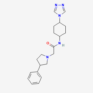 2-(3-phenylpyrrolidin-1-yl)-N-[trans-4-(4H-1,2,4-triazol-4-yl)cyclohexyl]acetamide