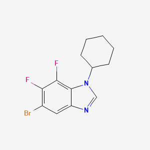 molecular formula C13H13BrF2N2 B594220 5-Bromo-1-cyclohexyl-6,7-difluorobenzimidazole CAS No. 1365271-96-0