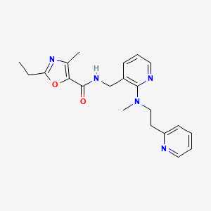 2-ethyl-4-methyl-N-({2-[methyl(2-pyridin-2-ylethyl)amino]pyridin-3-yl}methyl)-1,3-oxazole-5-carboxamide