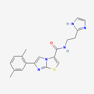 6-(2,5-dimethylphenyl)-N-[2-(1H-imidazol-2-yl)ethyl]imidazo[2,1-b][1,3]thiazole-3-carboxamide