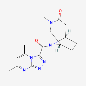 (1S*,6R*)-9-[(5,7-dimethyl[1,2,4]triazolo[4,3-a]pyrimidin-3-yl)carbonyl]-3-methyl-3,9-diazabicyclo[4.2.1]nonan-4-one