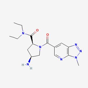 (4S)-4-amino-N,N-diethyl-1-[(3-methyl-3H-[1,2,3]triazolo[4,5-b]pyridin-6-yl)carbonyl]-L-prolinamide