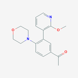 1-[3-(2-methoxypyridin-3-yl)-4-morpholin-4-ylphenyl]ethanone