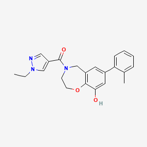 4-[(1-ethyl-1H-pyrazol-4-yl)carbonyl]-7-(2-methylphenyl)-2,3,4,5-tetrahydro-1,4-benzoxazepin-9-ol