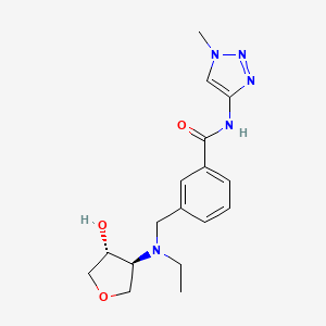 3-[[ethyl-[(3S,4R)-4-hydroxyoxolan-3-yl]amino]methyl]-N-(1-methyltriazol-4-yl)benzamide