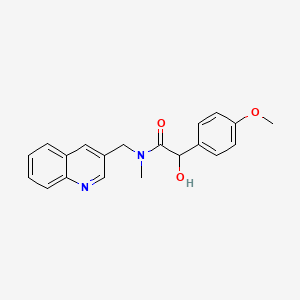 2-hydroxy-2-(4-methoxyphenyl)-N-methyl-N-(quinolin-3-ylmethyl)acetamide