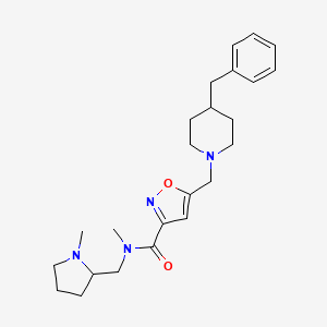 5-[(4-benzylpiperidin-1-yl)methyl]-N-methyl-N-[(1-methylpyrrolidin-2-yl)methyl]isoxazole-3-carboxamide