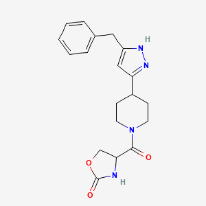 4-{[4-(3-benzyl-1H-pyrazol-5-yl)piperidin-1-yl]carbonyl}-1,3-oxazolidin-2-one