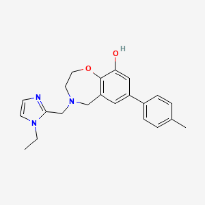 4-[(1-ethyl-1H-imidazol-2-yl)methyl]-7-(4-methylphenyl)-2,3,4,5-tetrahydro-1,4-benzoxazepin-9-ol