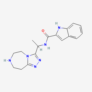 N-[1-(6,7,8,9-tetrahydro-5H-[1,2,4]triazolo[4,3-d][1,4]diazepin-3-yl)ethyl]-1H-indole-2-carboxamide