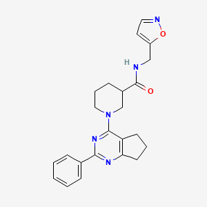 N-(isoxazol-5-ylmethyl)-1-(2-phenyl-6,7-dihydro-5H-cyclopenta[d]pyrimidin-4-yl)piperidine-3-carboxamide