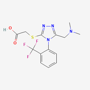 ({5-[(dimethylamino)methyl]-4-[2-(trifluoromethyl)phenyl]-4H-1,2,4-triazol-3-yl}thio)acetic acid