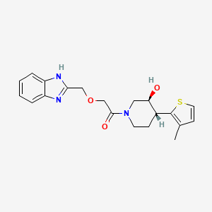 (3S*,4R*)-1-[(1H-benzimidazol-2-ylmethoxy)acetyl]-4-(3-methyl-2-thienyl)piperidin-3-ol