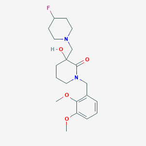 1-(2,3-dimethoxybenzyl)-3-[(4-fluoropiperidin-1-yl)methyl]-3-hydroxypiperidin-2-one