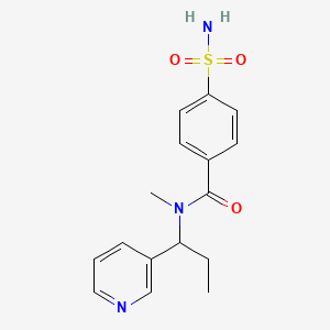 4-(aminosulfonyl)-N-methyl-N-(1-pyridin-3-ylpropyl)benzamide