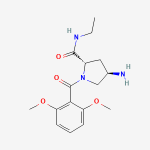 (2S,4R)-4-amino-1-(2,6-dimethoxybenzoyl)-N-ethylpyrrolidine-2-carboxamide