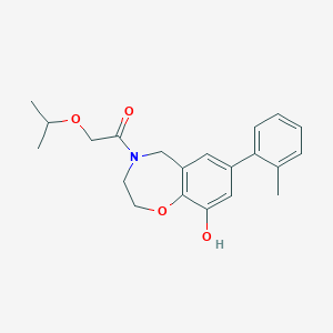 4-(isopropoxyacetyl)-7-(2-methylphenyl)-2,3,4,5-tetrahydro-1,4-benzoxazepin-9-ol