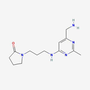 1-(3-{[6-(aminomethyl)-2-methylpyrimidin-4-yl]amino}propyl)pyrrolidin-2-one