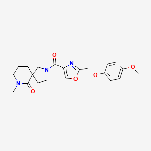 2-({2-[(4-methoxyphenoxy)methyl]-1,3-oxazol-4-yl}carbonyl)-7-methyl-2,7-diazaspiro[4.5]decan-6-one