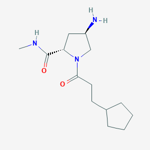 (2S,4R)-4-amino-1-(3-cyclopentylpropanoyl)-N-methylpyrrolidine-2-carboxamide