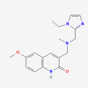 3-{[[(1-ethyl-1H-imidazol-2-yl)methyl](methyl)amino]methyl}-6-methoxyquinolin-2(1H)-one