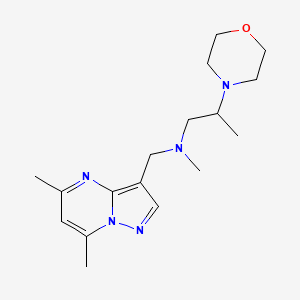 N-[(5,7-dimethylpyrazolo[1,5-a]pyrimidin-3-yl)methyl]-N-methyl-2-morpholin-4-ylpropan-1-amine