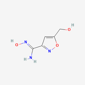 molecular formula C5H7N3O3 B594246 [(3E)-3-[amino(nitroso)methylidene]-1,2-oxazol-5-yl]methanol CAS No. 137890-18-7