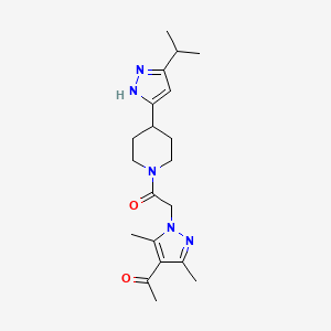 1-(1-{2-[4-(3-isopropyl-1H-pyrazol-5-yl)piperidin-1-yl]-2-oxoethyl}-3,5-dimethyl-1H-pyrazol-4-yl)ethanone