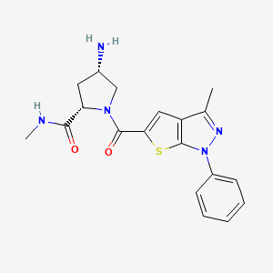 (4S)-4-amino-N-methyl-1-[(3-methyl-1-phenyl-1H-thieno[2,3-c]pyrazol-5-yl)carbonyl]-L-prolinamide