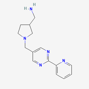 [1-[(2-Pyridin-2-ylpyrimidin-5-yl)methyl]pyrrolidin-3-yl]methanamine